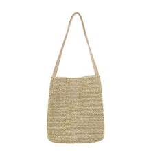 Load image into Gallery viewer, Vintage Handmade Women Rattan Bag Woven Bow Shoulder Bags Beach Straw Bag Messengers B161