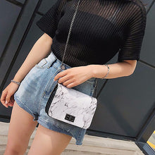 Load image into Gallery viewer, Bags for Women 2019 Marble Pattern Shoulder Bag Lock Buckle Wild Messenger Small Square Marble White Bag Designer Handbags