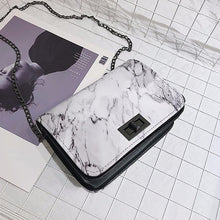Load image into Gallery viewer, Bags for Women 2019 Marble Pattern Shoulder Bag Lock Buckle Wild Messenger Small Square Marble White Bag Designer Handbags