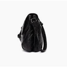 Load image into Gallery viewer, CmetNi Black Small Women Messenger Bag Soft Washed PU Leather Crossbody Bag Female Handbag Purses