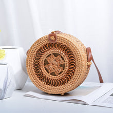 Load image into Gallery viewer, Vintage Handmade Women Rattan Bag Woven Bow Shoulder Bags Beach Straw Bag Messengers B161