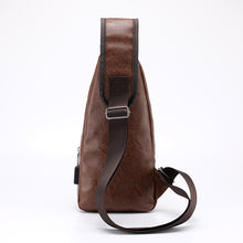 Load image into Gallery viewer, Men&#39;s Crossbody Bags Men&#39;s USB Chest Bag Designer Messenger bag Leather Shoulder Bags Diagonal Package 2018 new Back Pack Travel
