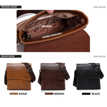 Load image into Gallery viewer, Men Tote Bags Set JEEP BULUO Famous Brand New Fashion Man Leather Messenger Bag Male Cross Body Shoulder Business Bags For Men
