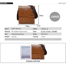 Load image into Gallery viewer, Men Tote Bags Set JEEP BULUO Famous Brand New Fashion Man Leather Messenger Bag Male Cross Body Shoulder Business Bags For Men