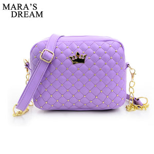 Mara's Dream Small Women Bag Fashion Handbag With Crown Mini Rivet Shoulder Bag Women Messenger Bag 2019 Hot Sale