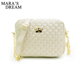 Mara's Dream Small Women Bag Fashion Handbag With Crown Mini Rivet Shoulder Bag Women Messenger Bag 2019 Hot Sale