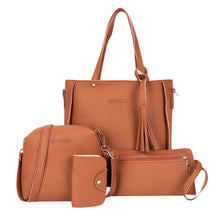 Load image into Gallery viewer, ISHOWTIENDA 4pcs Woman Bag Set Fashion Female Purse and Handbag Four-Piece Shoulder Bag Tote Messenger Purse Bag Drop Shipping