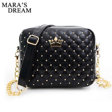 Load image into Gallery viewer, Mara&#39;s Dream Small Women Bag Fashion Handbag With Crown Mini Rivet Shoulder Bag Women Messenger Bag 2019 Hot Sale