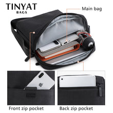 Load image into Gallery viewer, TINYAT Men&#39;s Bag Light Canvas Shoulder Bag For 7.9&#39; Ipad Casual Crossbody Bag Waterproof Business Shoulder bag for men 0.13kg