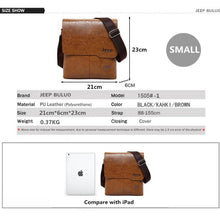 Load image into Gallery viewer, Men Tote Bags Set JEEP BULUO Famous Brand New Fashion Man Leather Messenger Bag Male Cross Body Shoulder Business Bags For Men