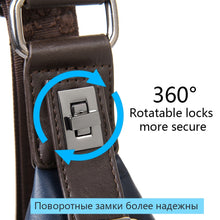 Load image into Gallery viewer, JackKevin Men&#39;s Fashion Crossbody Bag Theftproof Rotatable Button Open Leather Chest Bags Men Shoulder Bags Chest Waist Pack