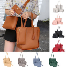 Load image into Gallery viewer, ISHOWTIENDA 4pcs Woman Bag Set Fashion Female Purse and Handbag Four-Piece Shoulder Bag Tote Messenger Purse Bag Drop Shipping
