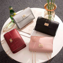 Load image into Gallery viewer, British Fashion Simple Small Square Bag Women&#39;s Designer Handbag 2019 High-quality PU Leather Chain Mobile Phone Shoulder bags