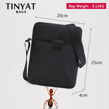 Load image into Gallery viewer, TINYAT Men&#39;s Bag Light Canvas Shoulder Bag For 7.9&#39; Ipad Casual Crossbody Bag Waterproof Business Shoulder bag for men 0.13kg