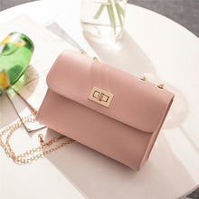 Load image into Gallery viewer, British Fashion Simple Small Square Bag Women&#39;s Designer Handbag 2019 High-quality PU Leather Chain Mobile Phone Shoulder bags